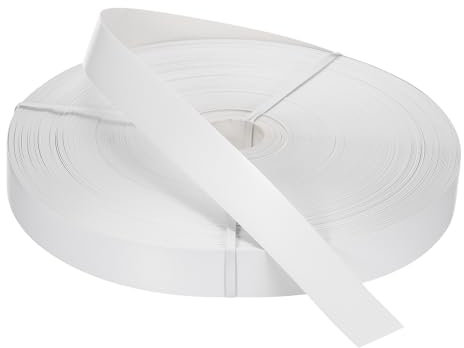 QUARKZMAN Cinta de borde blanco de 500 pies x 2-5/32 pulgadas Cinta de chapa preencolada flexible para bordes de contrachapado con adhesivo termofusible para restauración de muebles