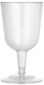 EcoQuality 5 oz Clear Plastic Tulip Wine Stemware – Disposable Tulip Wine Cups for Weddings Parties Catering Toasts Anniversaries Birthdays Holidays and Special Events (500)