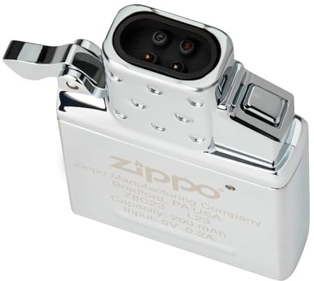 Zippo Insert pour Briquets Tempête – Double Arc – Rechargeable – USB-C – Certifié CE – Compatible avec Tous Les boîtiers Zippo Classiques