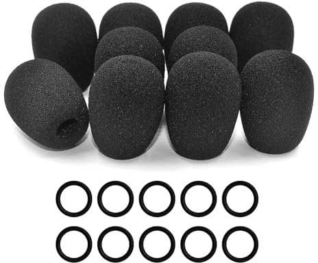 kwoifioy Housse en mousse de qualité supérieure pour micros PFX – Réduction du bruit du vent et design pour diffusion en direct en direct avec éponges antibruit