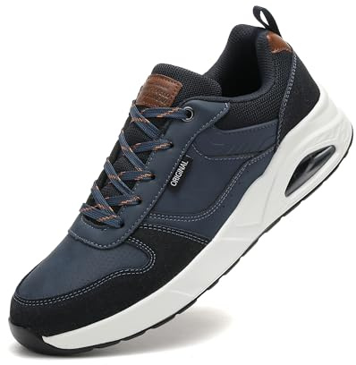 TARELO Zapatillas Deportivas Hombre Sneaker Casuales y Ligeros | Air Cushion - Zapatillas de tenis transpirables y antideslizantes para deportes, atletismo, caminar, talla 7-11 UK