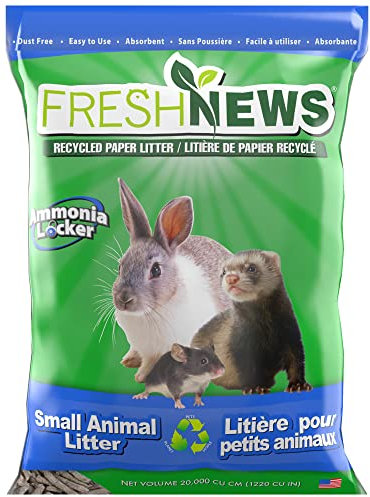 Fresh News Recycled Paper Small Animal Litter Bedding, 20 Liters