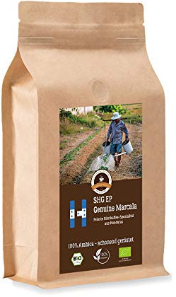 Kaffee Globetrotter - Bio Honduras Genuine Marcala - 500 g Ganze Bohne - für Kaffee-Vollautomat, Kaffeemühle, Handmühle, Spitzenkaffee - Röstkaffee aus biologischem Anbau