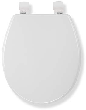Croydex Wooden Toilet Seat with Sit Tight Hinges (Collerson) | Oval | Antibacterial Treated Surface | Durable FSC Certified Moulded Wood