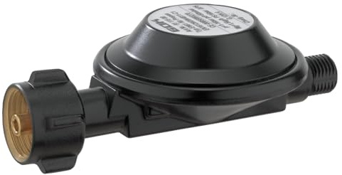 GOK | 9111510 | Campingregler | 50 mbar | für Gasgrills oder Gaskochern | schwarz