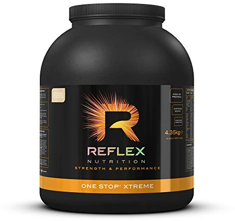 Reflex Nutrition One Stop® Xtreme - Serious Mass Gainer - All in One Protein Powder - 55g Protein, 10.3g BCAAs, 5,000mg Creatine - Muscle Building Protein Shake (Cookies & Cream, 4.35kg)