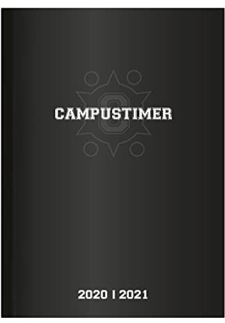Campustimer Black - A5 Semester-Planer - Studenten-Kalender 2020/2021 - Notiz-Buch - schwarz - Weekly - Alpha Edition