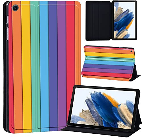 Printed Case for Samsung Galaxy Tab A8 10.5 Inch 2022 (SM-X200/X205/X207), Slim Lightweight Protective Hard Cover Trifold Stand Cover with Auto Sleep/Wake for Galaxy Tab A8 (color chart)