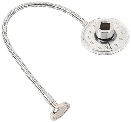 Compteur d'angle de torsion,jauge d'angle de clé antirouille pratique professionnel en acier inoxydable pour automobile, outils à main