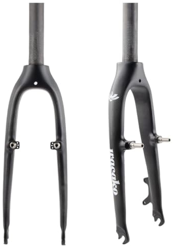 DHNCBGFZ Carbon-Starrgabel 20 Zoll Faltrad-Starrgabel 451 BMX-Fahrradgabeln QR 9x100mm 1-1/8 Zoll Gerades Rohr Vorderradgabel C/V-Bremse(Matte)
