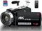 DINGETU Camcorder Video Camera 4K Ultra 44MP Vlogging Camera for YouTube 18X Digital Zoom Camcorder 3.0 IPS Screen Video Recorder with External Mic, Controller, 2 Batteries and 32G SD Card