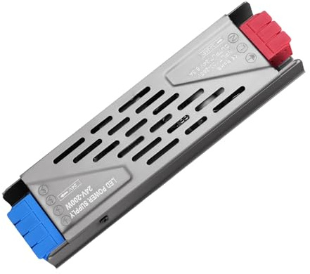 KSIBNW Transformador 220V a 24V, 200W 8,3A LED Driver Transformador de Voltaje Constante Fuente Alimentación AC 220V a DC 24V 8,3A Baja Tensión Controlador Adaptador para Tira LED Bombillas