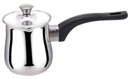 Milageto Cafetera turca, tetera para café, cacerola pequeña para cocinas de inducción, cafetera, tetera para acampar en casa, 900ml
