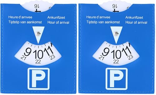 All Ride Disque de stationnement - parcmètre pour la Zone Bleue - 15 x 11 cm - Accessoires de Voiture - avec mécanisme de Rotation Pratique - adapté à Un Usage Quotidien - Facile à Lire - Plastique
