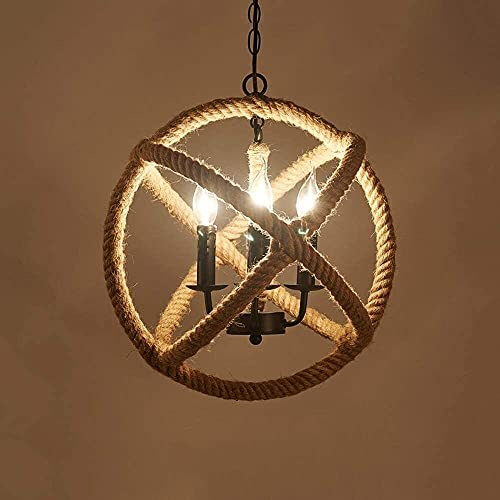 traditional vintage twine chandelier one-light industrial metal hemp rope mini pendant lighting fixture e26e27 base cafe chandelier 83 cm suspension line length adjustable interesting Household