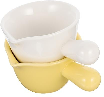 PHENOFICE 2stücke Lange Griff-saucenschalen Keramik Für Dips Gewürze Und Sojasauce Für Partys Grillabende Und Handlich Und Platzsparend
