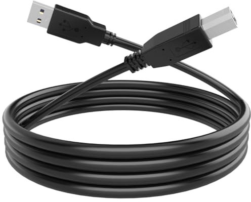 Câble USB B pour contrôleurs DJ Midi, claviers, samplers, effets, Syntesizers Numark, Pioneer, Native Instruments, Traktor, Denon, Akai vers MacBook Dell HP 1m