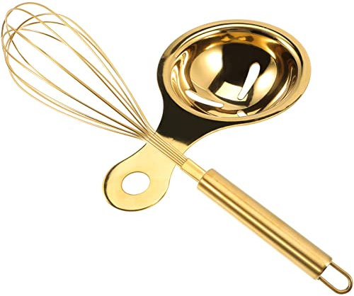 PRETYZOOM Frusta Per Uova Manuale in Acciaio Resistente Da Cucina Separatore Per Uova Sbattitore Portatile Per Miscelare Albumi e Panna