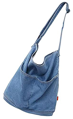 Garneck Jeanstasche Damen Groß - Stilvolle - Blaue Canvas Tasche Aus Jeansstoff Perfekt Für Den Alltag Einkäufe Und Freizeit Vielseitige Umhängetasche Für Modebewusste Frauen