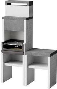 TUOZI - PACK 21 VENIT FLEX – COCINA DE EXTERIOR VENIT FLEX HOTTE – Barbacoa Modular con Parrilla de Acero Inoxidable y Superficie de Trabajo (119 x 47 x 185 cm)