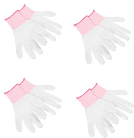Amosfun 12pares Guantes Trabajo Antideslizante Antiestáticos Interior Guantes De Costura Protección Eléctrica Lavables