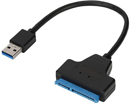 YUEHISY USB 3.0 Al Convertidor SATA para Transferencia de Datos HDD/SSD, Adaptador Externo con Fuente de Alimentación, USB 2.0/1.1 Compatible con retroceso.