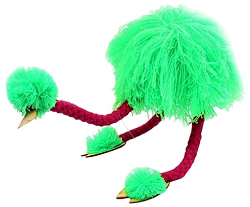 HOODANCOS Plüsch Strauß Marionette Puppenspielzeug Für Kinder Aus Kiefernholz Und Plüsch Mit Schnur Für Interaktives Puppentheater Und Fingerübungen