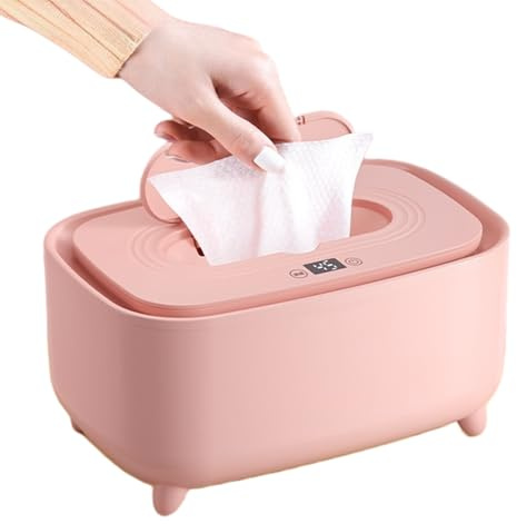 kdkskss Scaldasalviette Portatile,Dispenser Salviette Umide Ricaricabile USB - Scatola Termica Riscaldata Uniformemente Per Pelli Sensibili Casa Viaggi Notte Auto E Altro