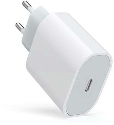 Caricatore Rapido iPhone, Certificato MFi Presa USB C 25W per iPhone 17/17 Pro/17 Pro Max/16 15 14 13 12 11 Air iPad, USBC Caricabatterie Alimentatore Spina Ricarica Adattatore Muro Carica Spinotto