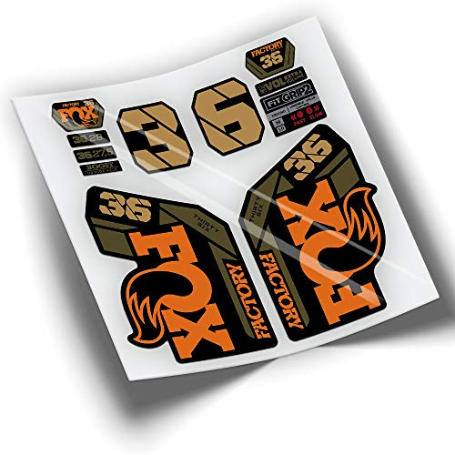 Ref: VP326 Aufkleber, kompatibel mit Fox 36 Gabel, Kashima 2021-2023, MTB, Sticker, Aufkleber, Aufkleber für Mountainbikes. (ROOT BEER)