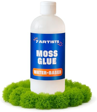 7 Artists Colla per Muschio Finto per Decorazioni 500 ml – Colla Liquida Forte per Quadro Muschio Stabilizzato e Decorativo | per Sfere, Flachmoos, Islandmoos o Preserved Moss