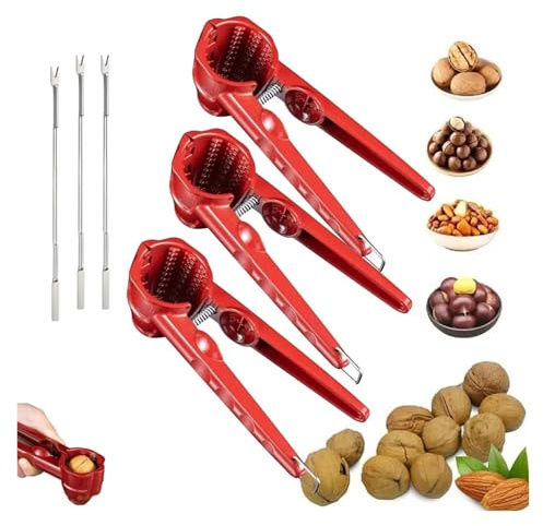 Ouvre-coquille de noix fiable – Ergonomique et durable(3PC)
