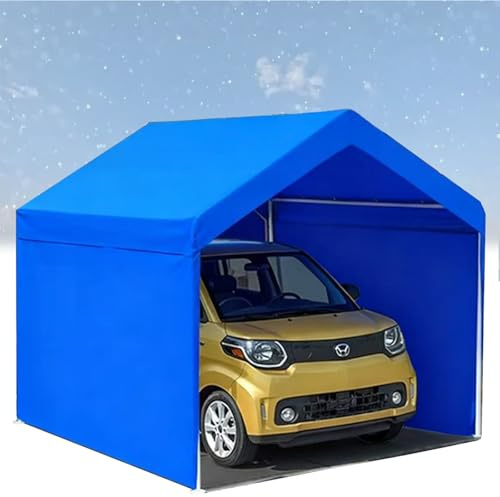 Posto auto coperto for carichi pesanti, Capannone for tettoia for tenda for auto, Capannoni for stoccaggio all'aperto, Telone impermeabile for tutte le stagioni, Resistente ai raggi UV(Blue)