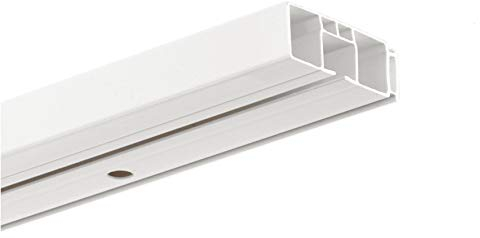 HUGG - Vorhang-Schiene (VS.380.1) 1-/ 2-/ 3- läufig, Decken-Montage, 1-Lauf - Länge: 80 cm