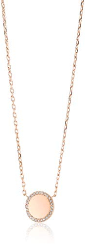 Fossil Halskette Für Frauen, 40,6 Cm Länge, 5,1 Cm Verlängerung Rose Gold Edelstahl Halskette, JOF00491791