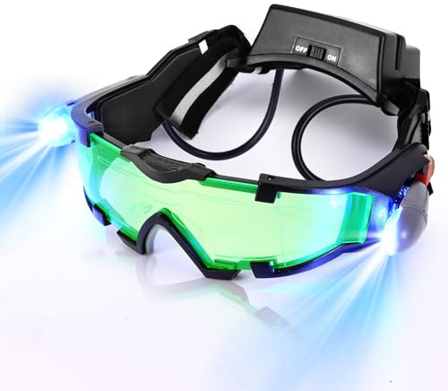 SUNJULY Night Vision Goggles With Flip-Up Light, Spy Glasses for Kids - Racing, Cycling, Skiing, Night Vision Goggles for Boys and Girls