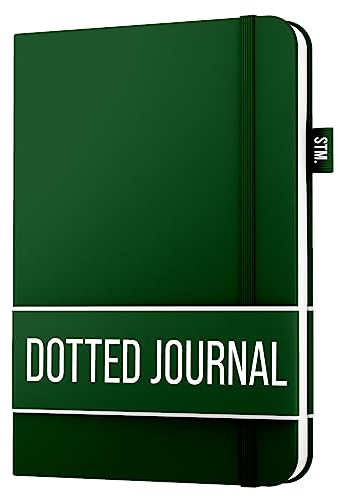 Scribbles That Matter Notizbuch A5 dotted - Your 150 Seiten Bullet Dotted Journal Auslaufsicheres, 120gsm dickes Papier für die Arbeit Hardcover notizbuch dotted (5,75 x 8,5), Flaschengrün