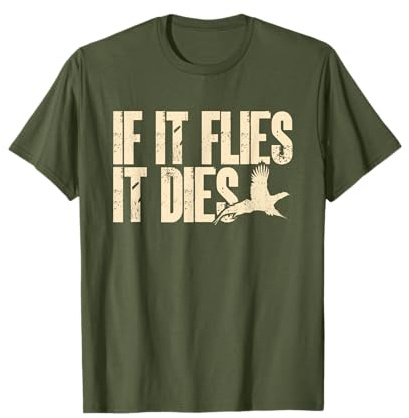 Pheasant Hunting If It Flies It Dies Upland Bird Hunting T-Shirt, Men, Black, 3X-Large