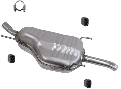 ATEC Germany Auspuff Schalldämpfer Set 1x Endschalldämpfer, mit | Kompatibel mit: OPEL ZAFIRA A Großraumlimousine