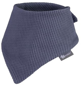 Sterntaler Baby Halstuch Waffelpique - Unisex Halsbedeckung für Babys aus Viskose -Mix - Halstuch Baby mit Klettverschluss und Frotteerücken - graublau, 1