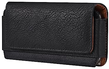 ANPNELEC Handy Gürteltasche mit Gürtelclip Handytasche Gürtel Gürteltasche Hülle Halterung Universal für iPhone SE / 8 12 mini Nokia 105 - Schwarz