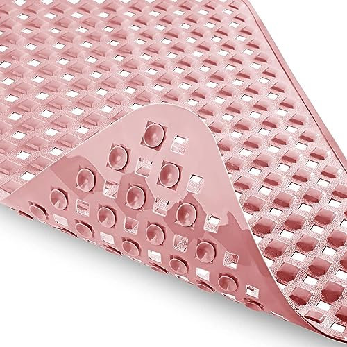 Sonderpie Weich Shower Mat,Rechteck Badewannen Antirutschmatte,Schimmelresistent Duschmatte,Mit SaugnäPfen,FußMassage,SchüTzen Sie Familienmitglieder Vor StüRzen In Der Badewanne