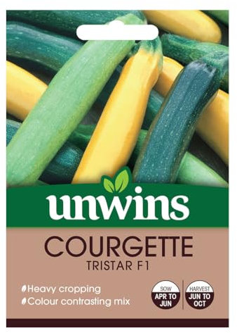 2 Pack Vegetable Seeds, Variety of High Yield Seeds, Vegetable Seeds for Planting UK, Grow Your Own Fresh Vegetables (Courgette (Tristar))
