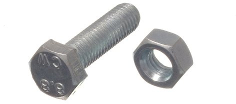 Sechskantschrauben, M30 mm, Güteklasse 4,8, BZP, verzinkt, 500 Stück