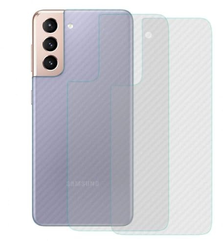 Yidai-Silu 3pcs Galaxy S24 Retour Film【Fibre de Carbone, Anti Fingerprint, Non-Slip】 Autocollant Skin Pet Transparen Arrière Anti-Rayures Écran Protecteur pour Samsung Galaxy S24 6,2