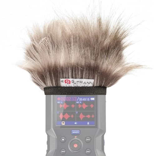 Gutmann Mikrofon Windschutz Fell für Zoom H4essential Premium Edition Koala mit Innenfutter, Outdoor Handgefertigt in Deutschland