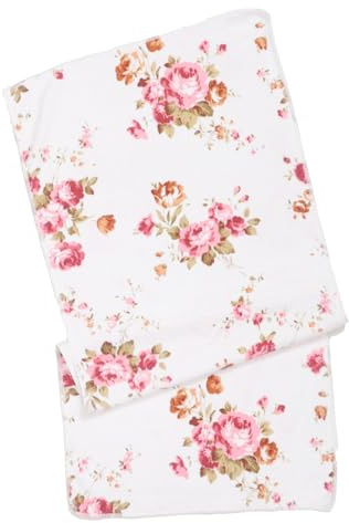 Ciieeo Toalla De Baño De Algodón Suave con Estampado De Flores Toalla Facial Y De Mano para Baño Hogar Hotel Y Playa 12.99 X 29.92 in Oyster White