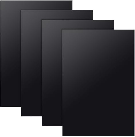 OLYCRAFT 4 Blatt Schwarze ABS-Kunststoffplatte 30x20 cm ABS-Kunststoffplatten 1 mm Dicke Hartplastikplatte Für Architekturmodelle Sandtisch Baumodell-Materialbedarf | 30 x 20 cm Platten aus ABS-Kunststoff, 1 mm dick, Hartkunststoff, leicht zu schneiden, bohren, für Modellbau