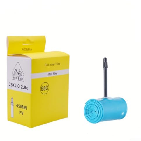 Camera d'aria per bici , camera d'aria ultraleggera in TPU 26/27,5/29 x 1,95-2,8 C, valvola francese da 45 mm, camera d'aria di ricambio per pneumatici per bicicletta (29 x 1,95-2,8)