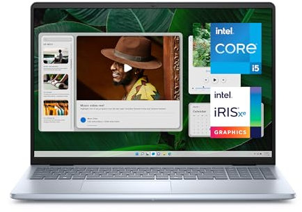 Dell Inspiron 16 (5640) Laptop – 16 FHD+ (1920x1200) 60 Hz, Intel Core i5-1334U, 16 GB RAM, 512 GB SSD, Intel Iris Xe Grafik, Windows 11 Home, Deutsches QWERTZ-Tastatur-Layout – Blau